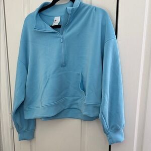 All in Motion Light Blue Half-Zip Sweater